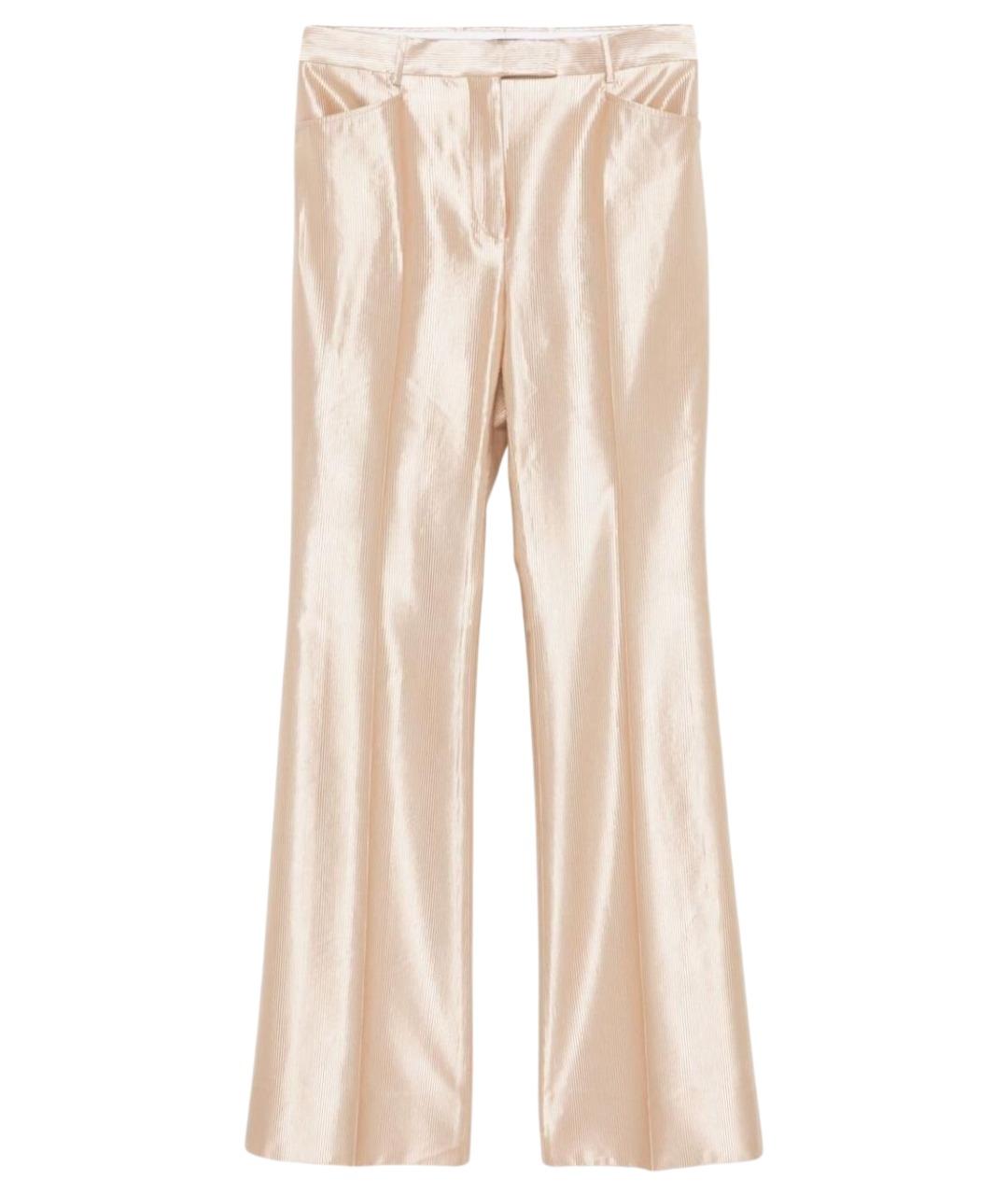 TOM FORD Бежевые хлопковые прямые брюки, фото 1
