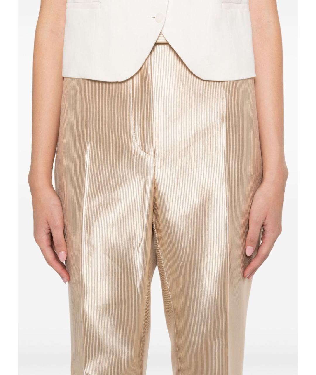 TOM FORD Бежевые хлопковые прямые брюки, фото 2