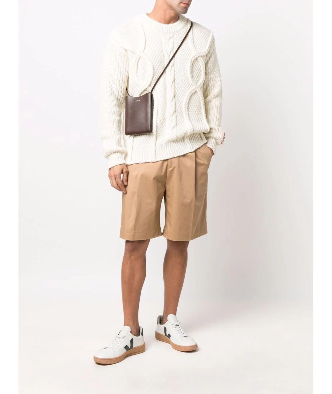 GOLDEN GOOSE DELUXE BRAND Бежевые хлопковые шорты, фото 2