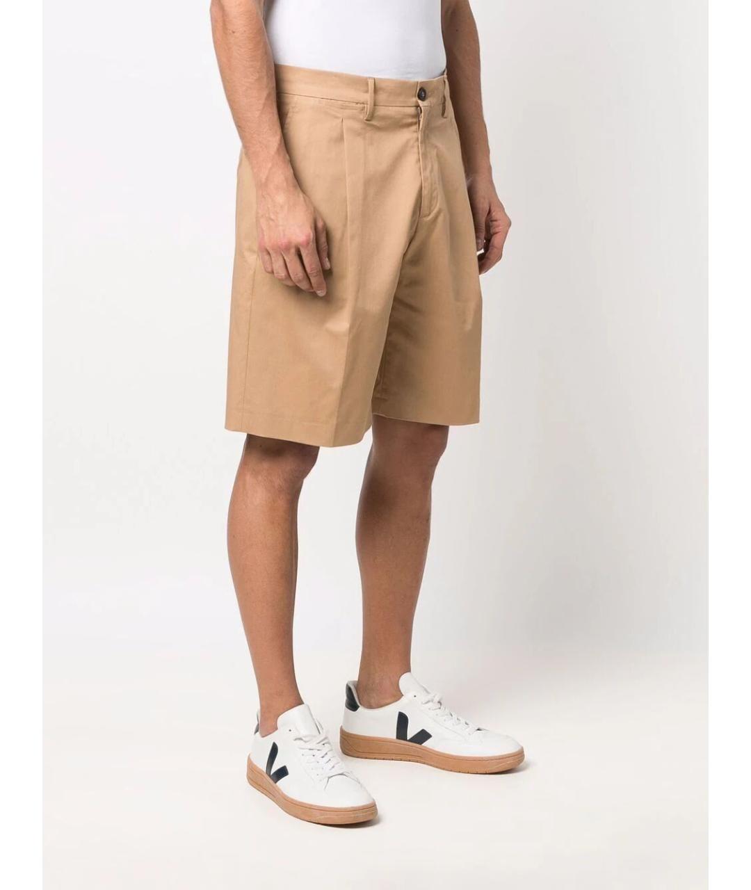 GOLDEN GOOSE DELUXE BRAND Бежевые хлопковые шорты, фото 4