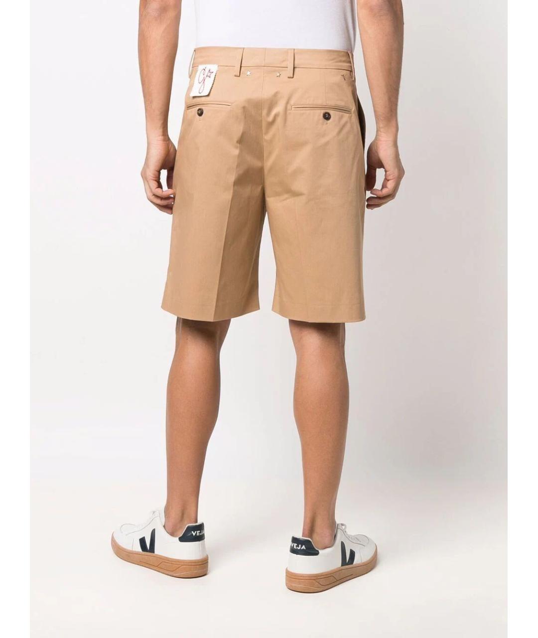 GOLDEN GOOSE DELUXE BRAND Бежевые хлопковые шорты, фото 3