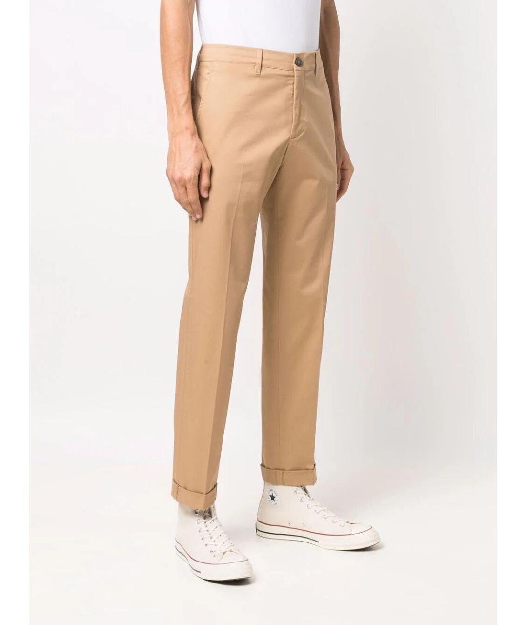 GOLDEN GOOSE DELUXE BRAND Бежевые хлопковые повседневные брюки, фото 5