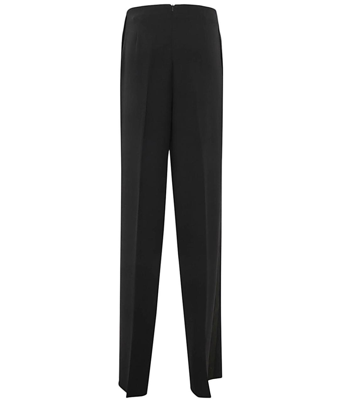 MAX MARA Черные полиэстеровые прямые брюки, фото 2