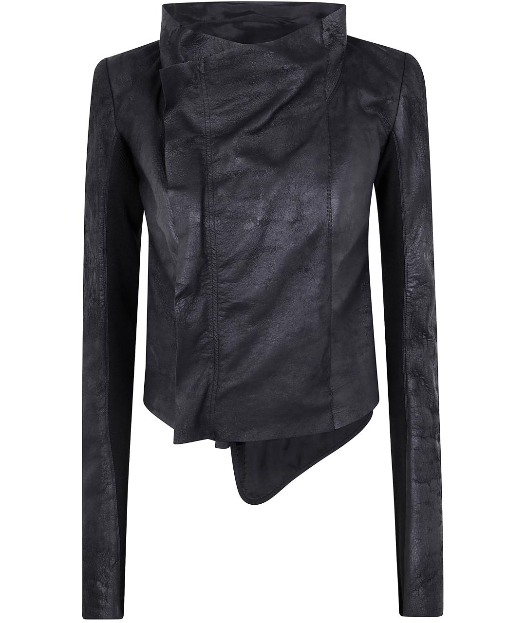 RICK OWENS Черная кожаная куртка, фото 1