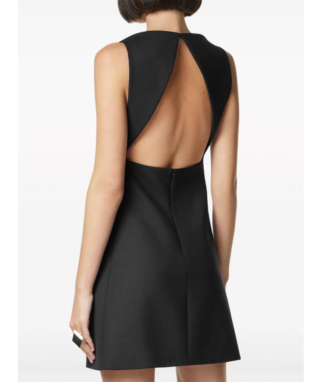 VERSACE Черное полиэстеровое повседневное платье, фото 4
