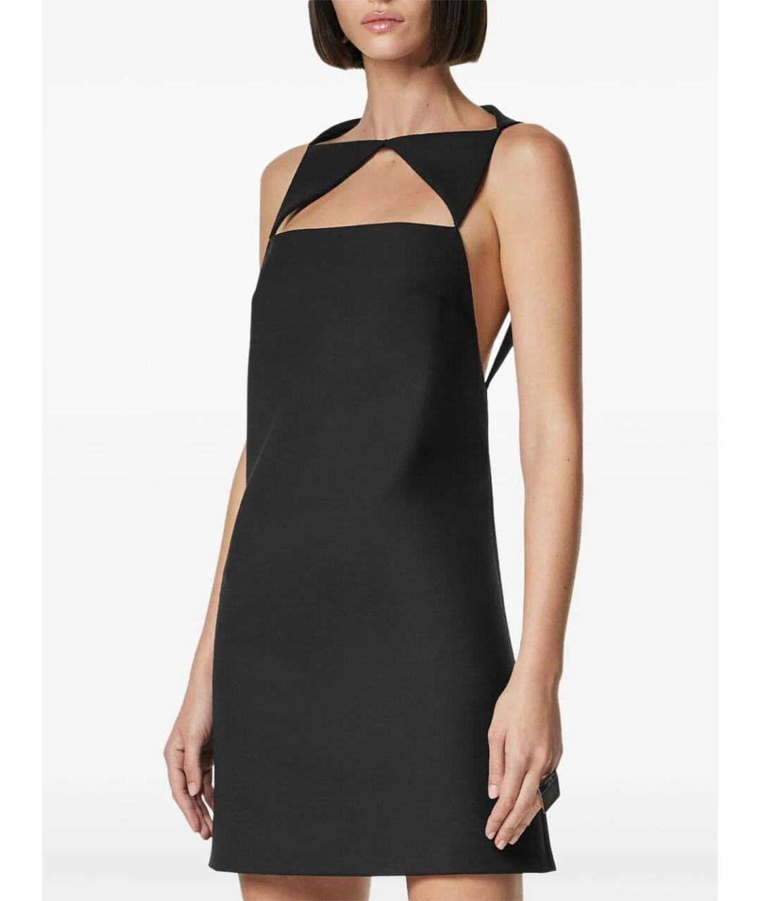 VERSACE Черное полиэстеровое повседневное платье, фото 3