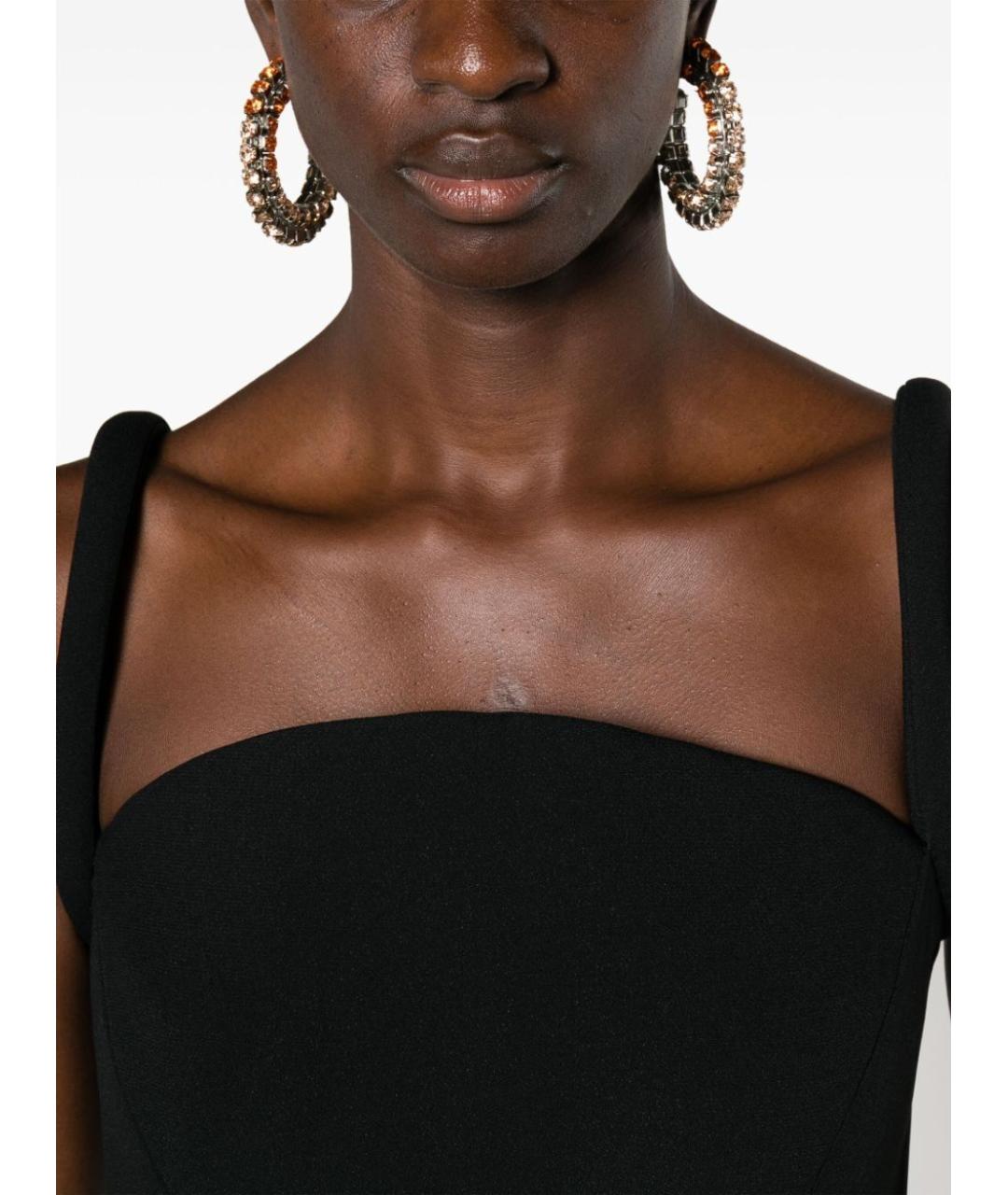 VERSACE Черное вискозное повседневное платье, фото 2