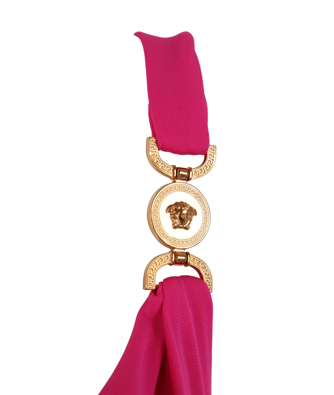 VERSACE Розовое вискозное повседневное платье, фото 3
