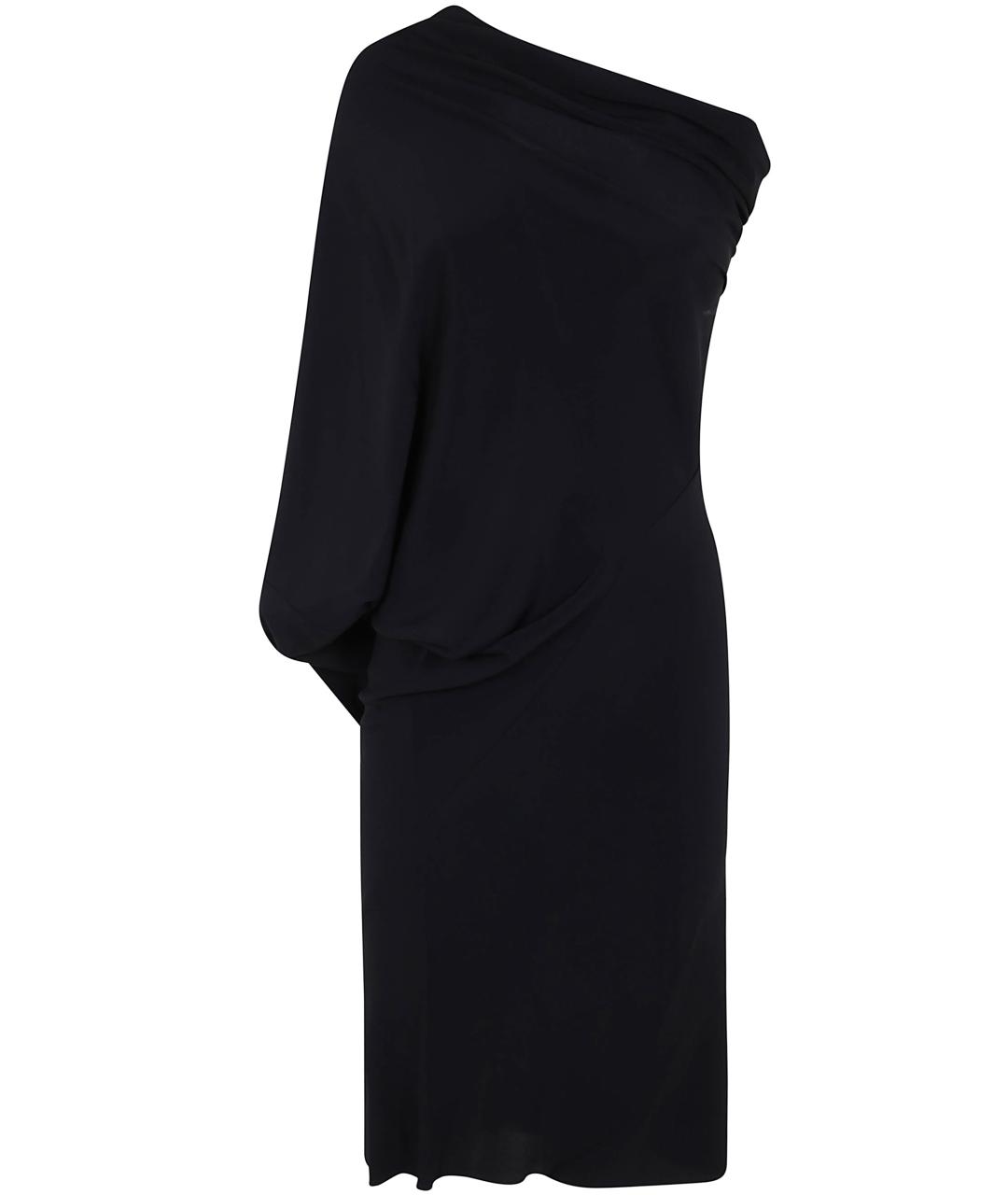 RICK OWENS Черное шелковое платье, фото 1
