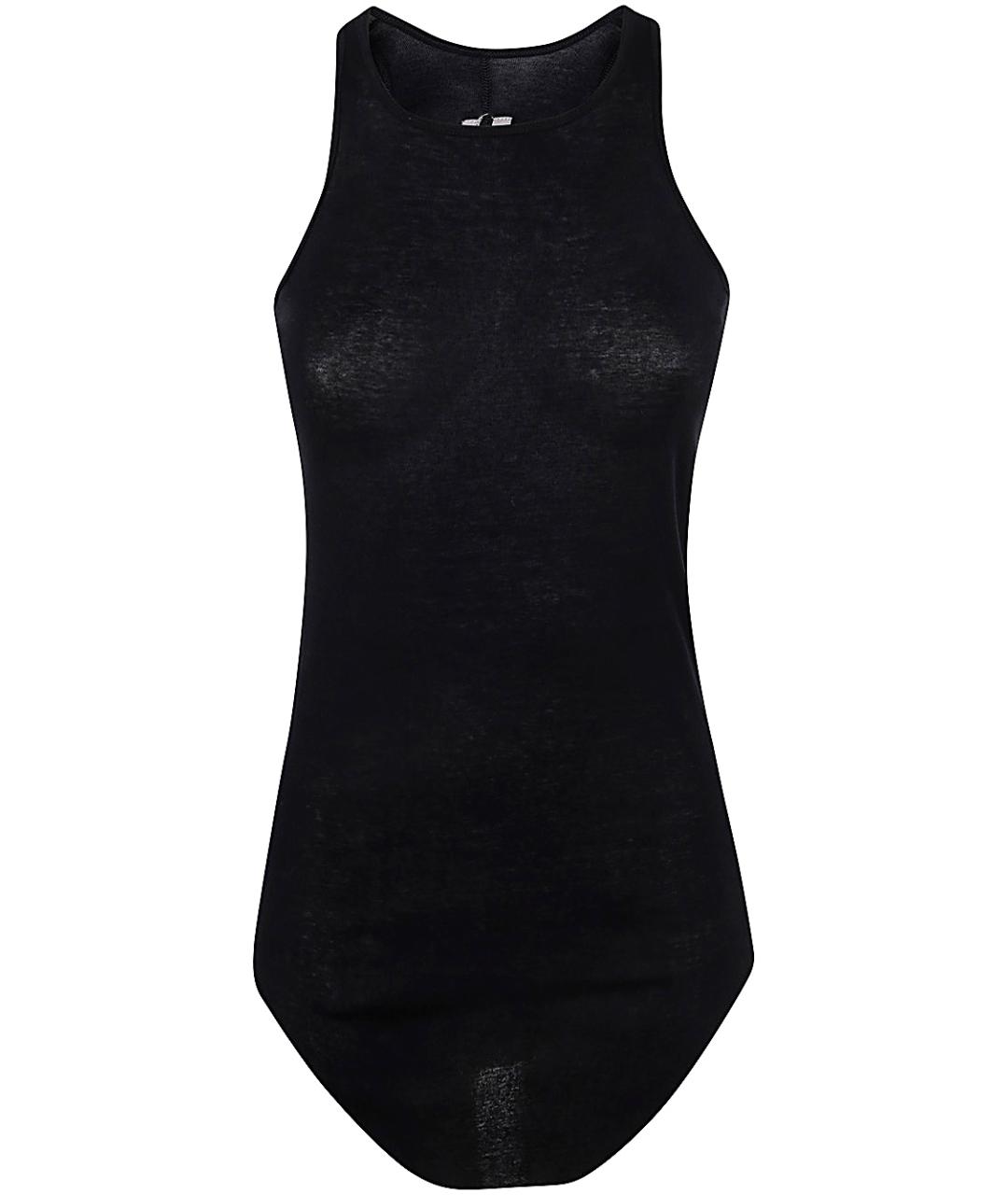 RICK OWENS Черное хлопковое боди, фото 1