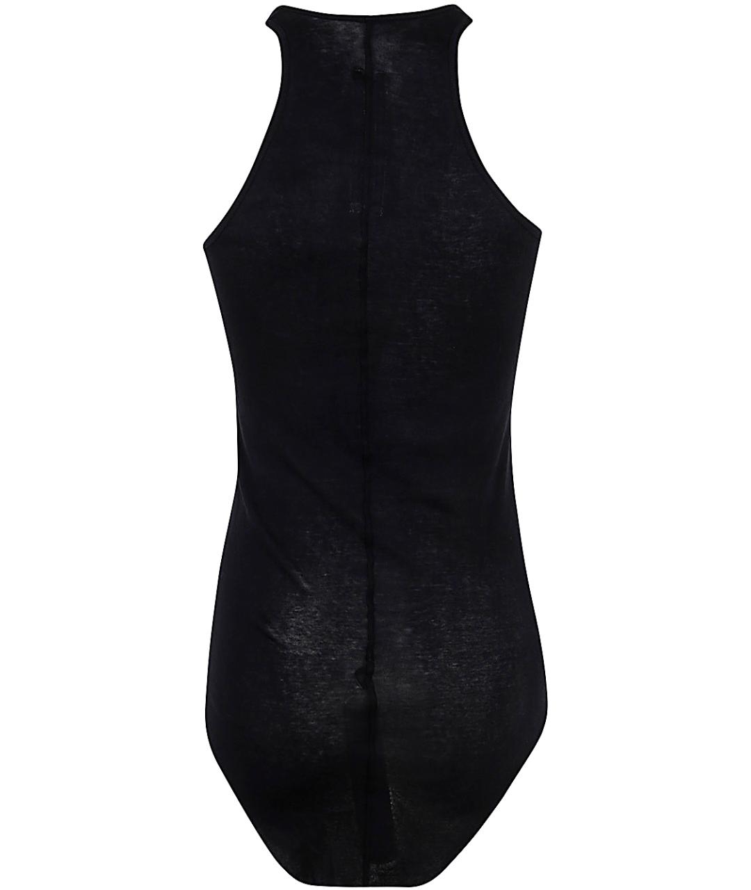 RICK OWENS Черное хлопковое боди, фото 2