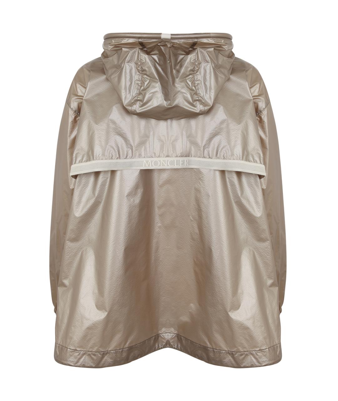 MONCLER Золотая полиамидовая куртка, фото 2