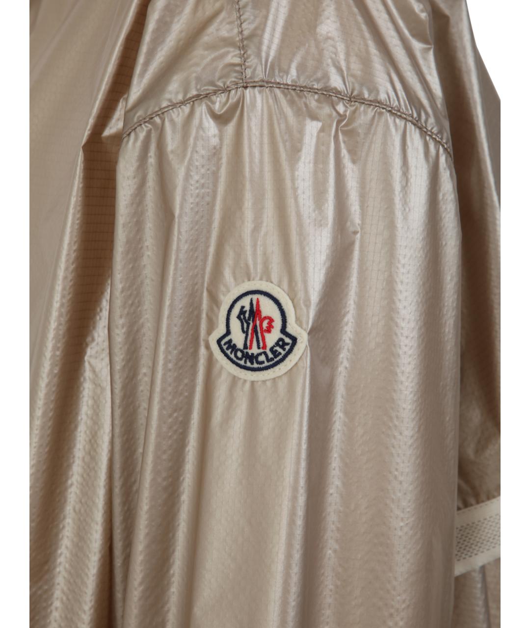 MONCLER Золотая полиамидовая куртка, фото 3