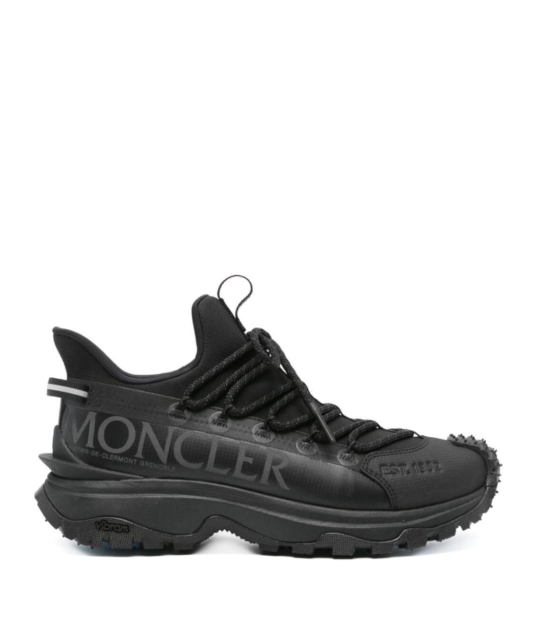 MONCLER Черные текстильные кроссовки, фото 1