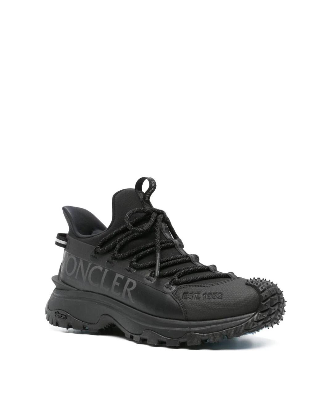 MONCLER Черные текстильные кроссовки, фото 3