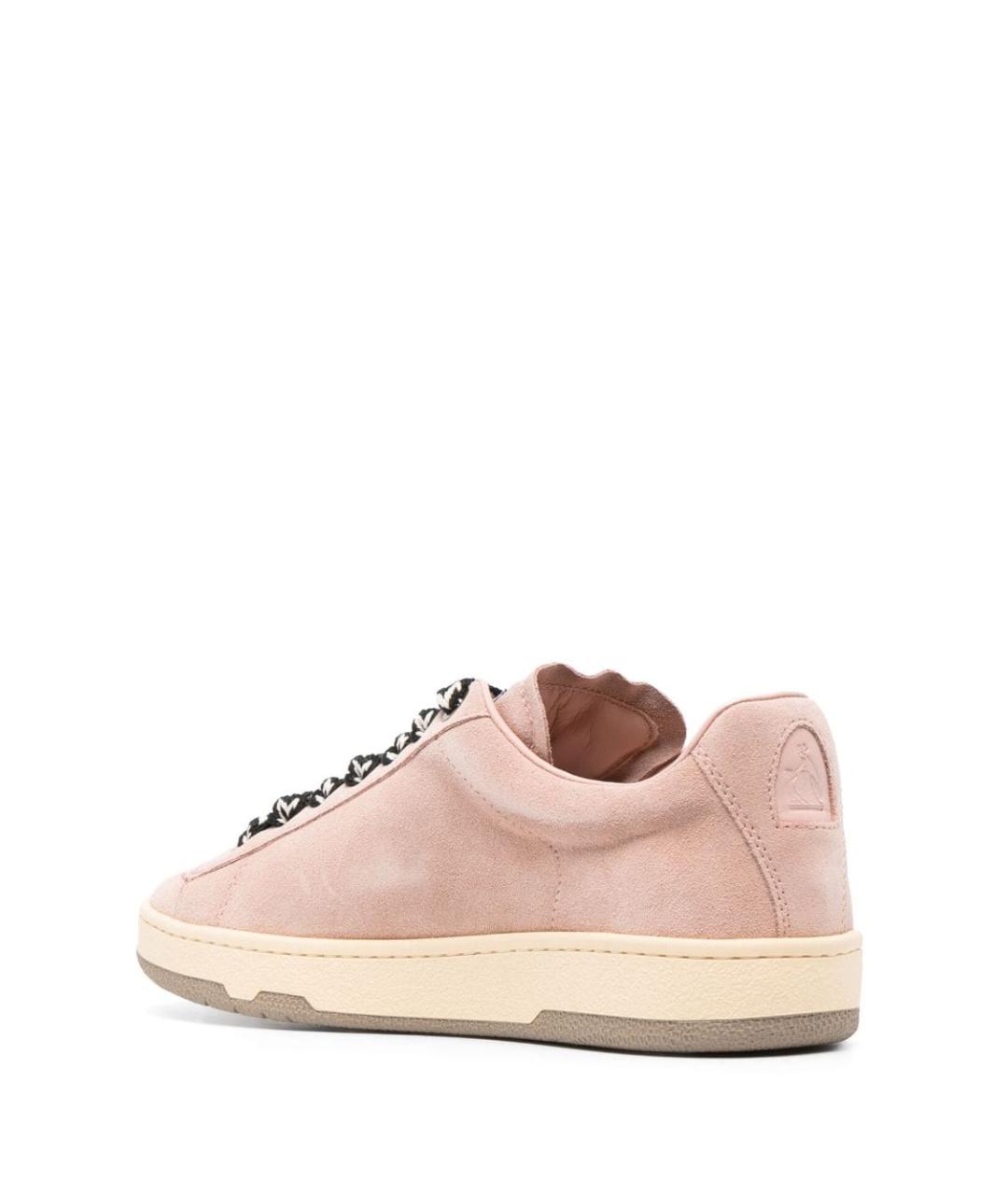 LANVIN Розовые замшевые кеды, фото 3