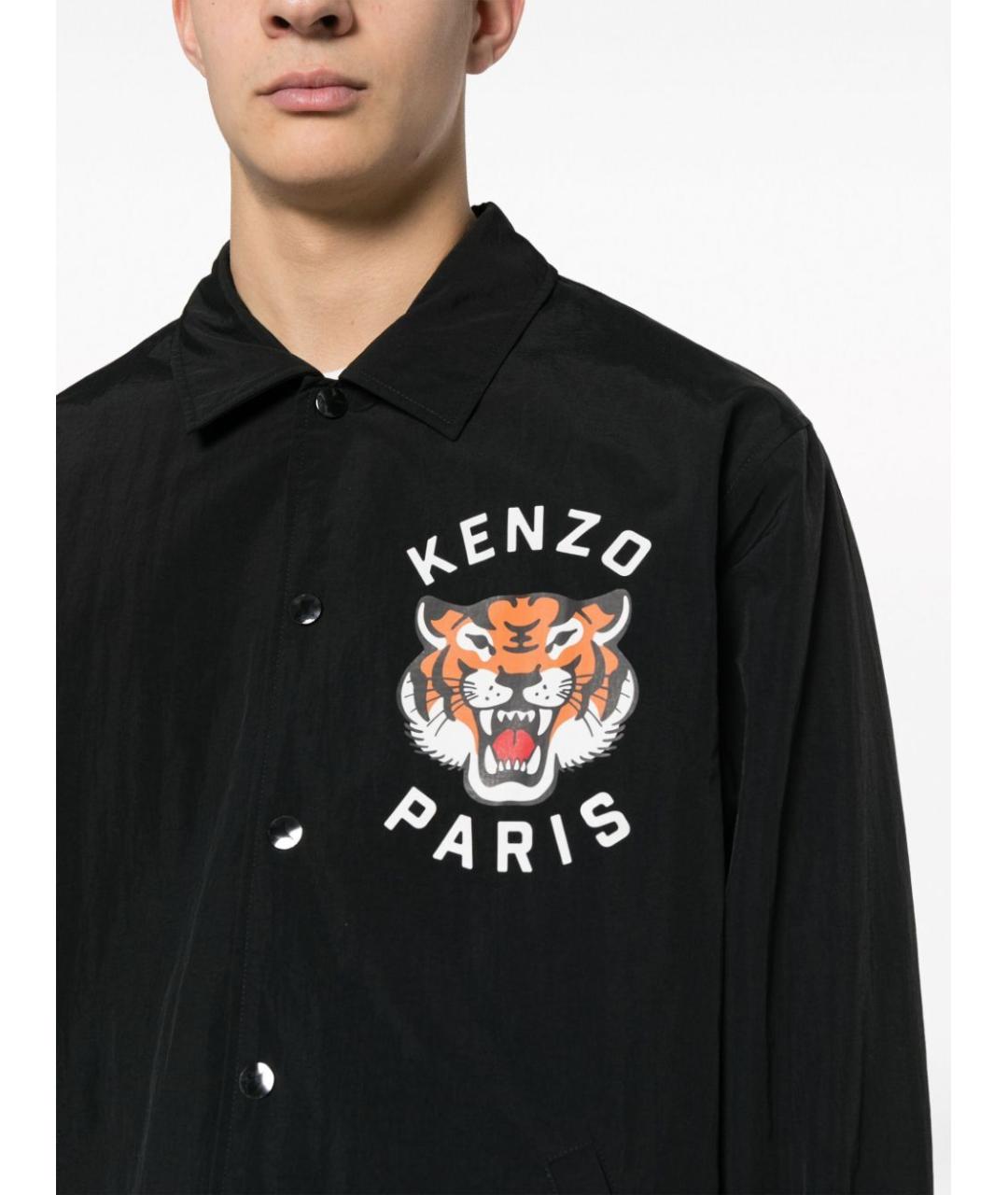 KENZO Черная полиамидовая куртка, фото 4