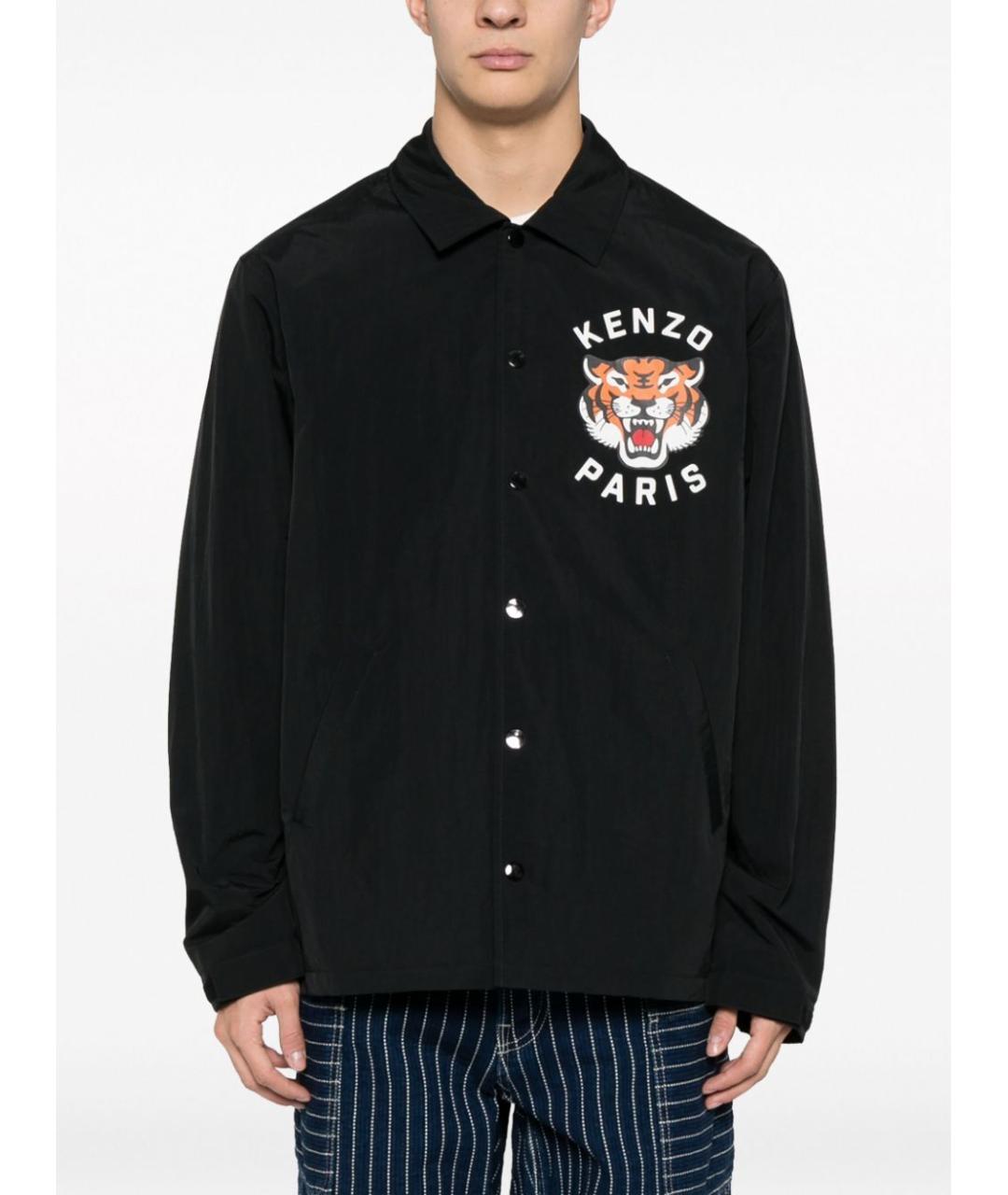 KENZO Черная полиамидовая куртка, фото 3