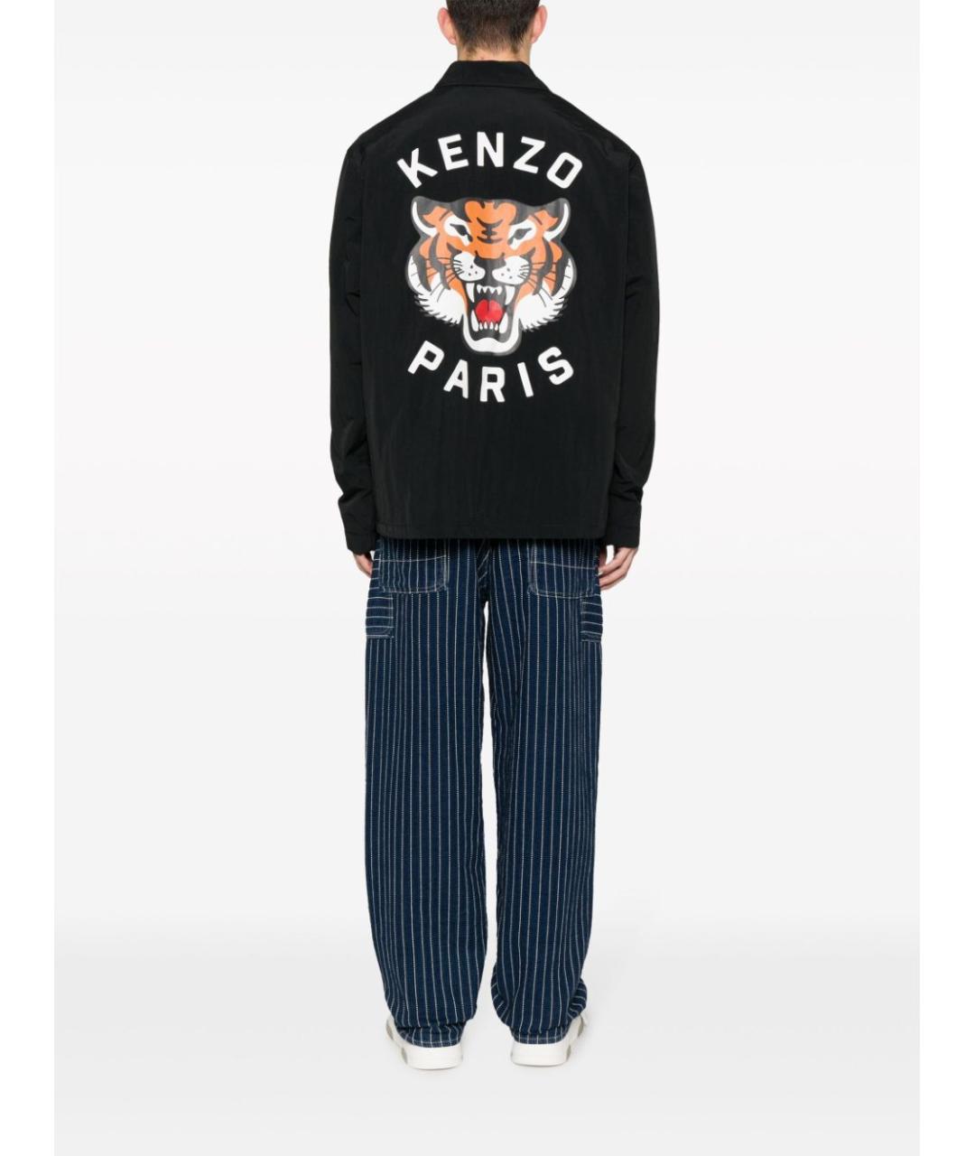 KENZO Черная полиамидовая куртка, фото 2