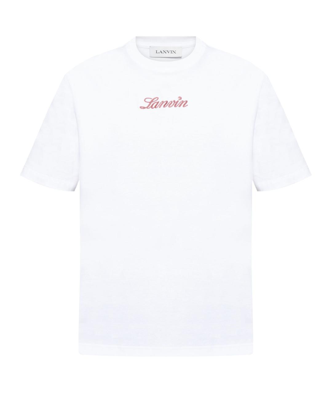 LANVIN Белая хлопковая футболка, фото 1