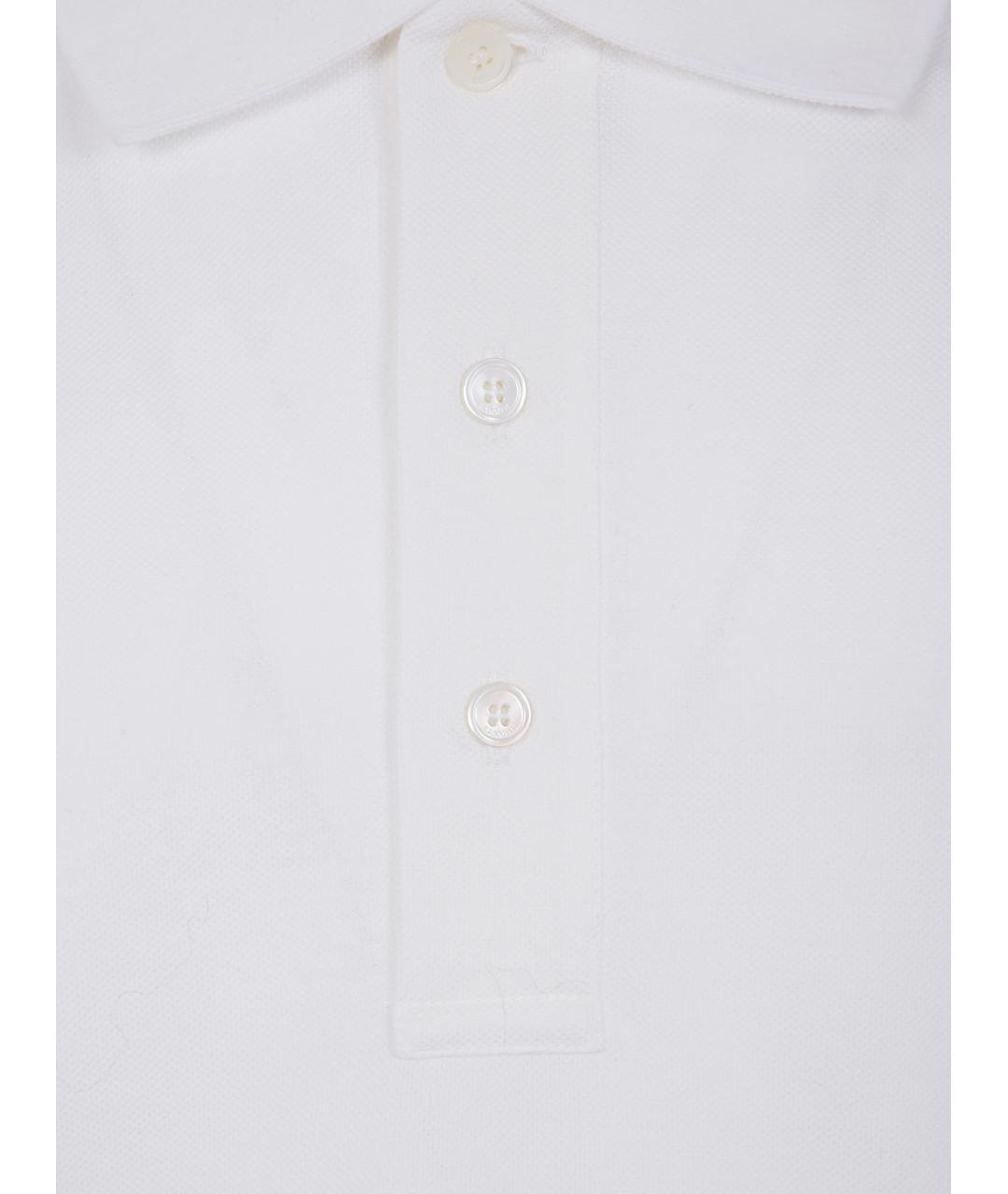 LANVIN Белая хлопковая футболка, фото 3