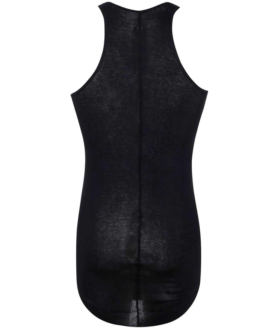 RICK OWENS Черная вискозная майка, фото 2
