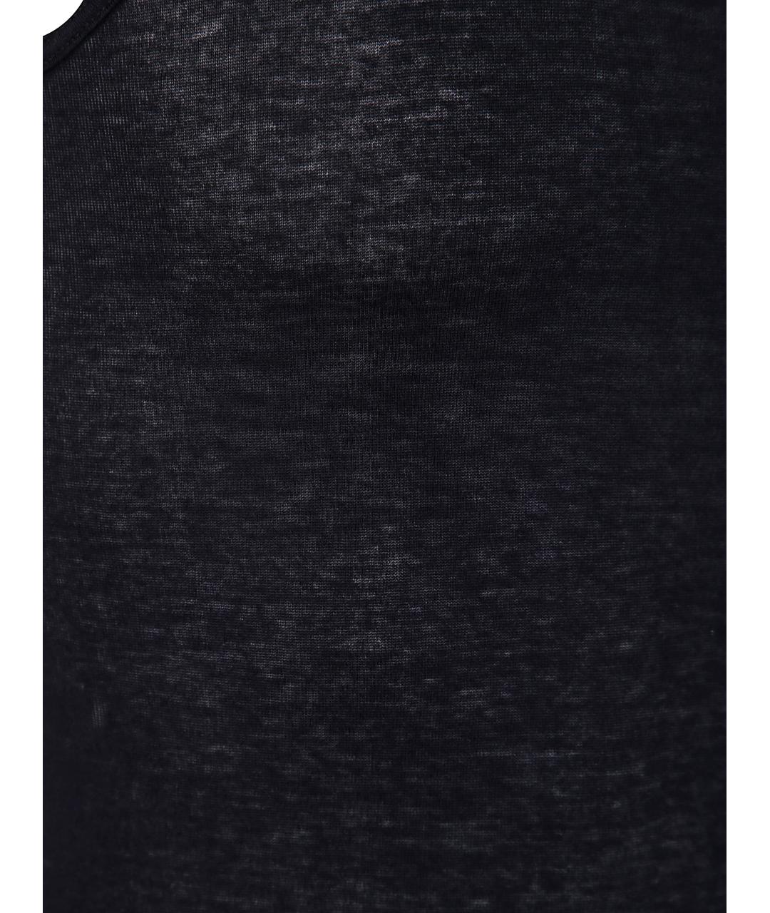 RICK OWENS Черная вискозная майка, фото 3