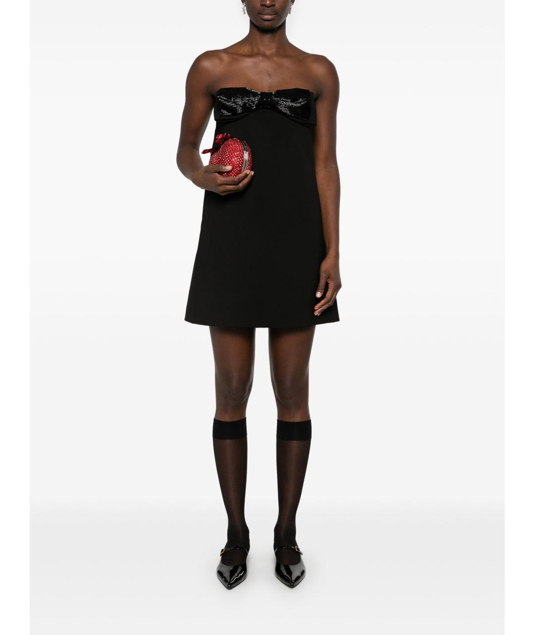 SELF-PORTRAIT Темно-синее полиэстеровое повседневное платье, фото 4