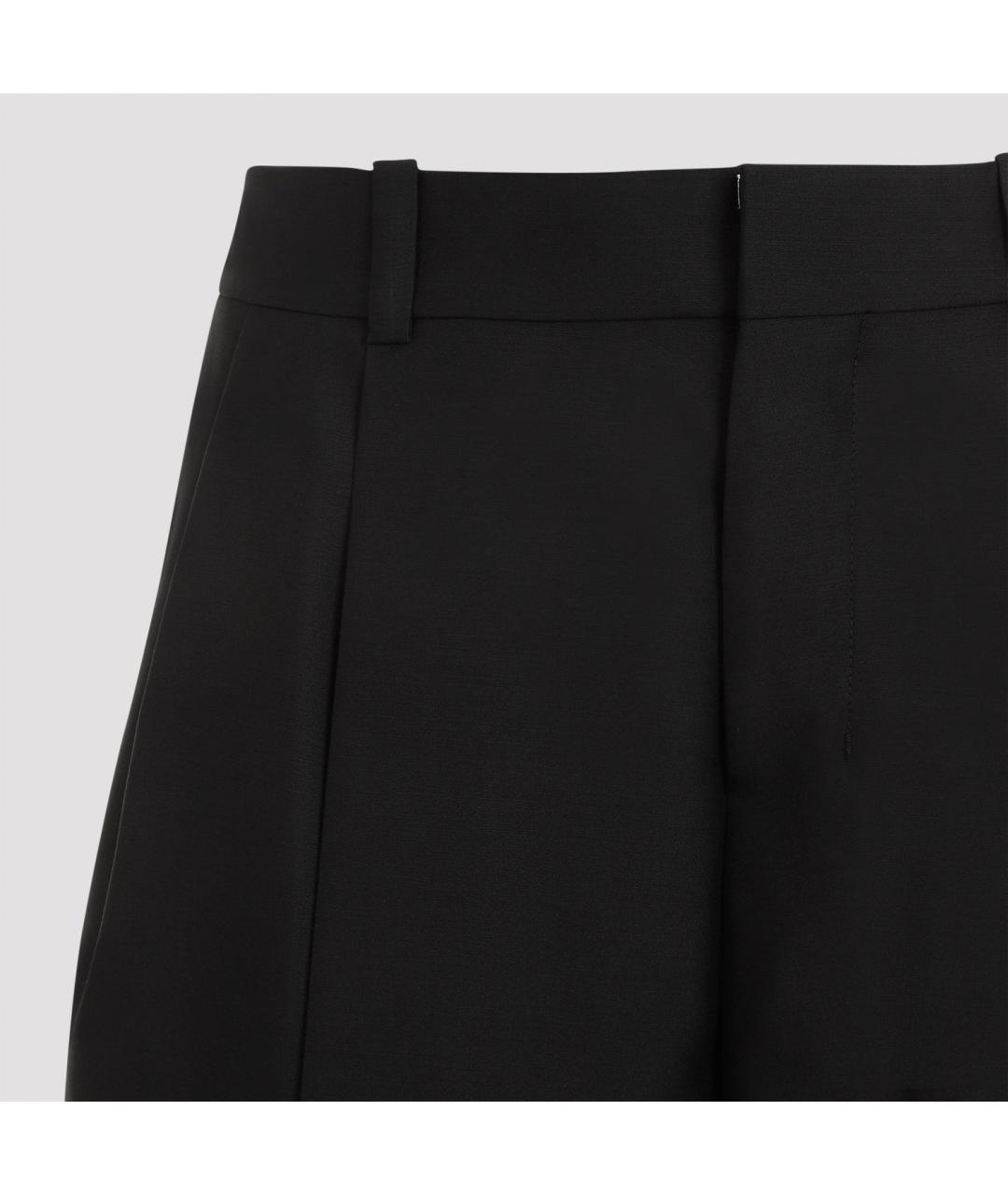 JACQUEMUS Черные шерстяные прямые брюки, фото 4