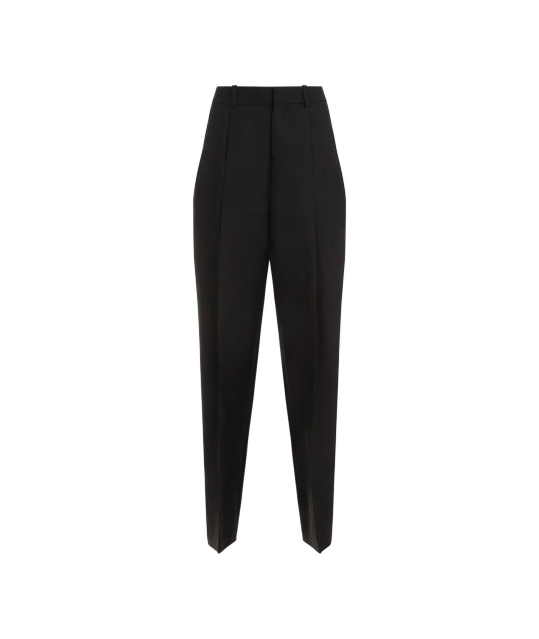 JACQUEMUS Черные шерстяные прямые брюки, фото 1