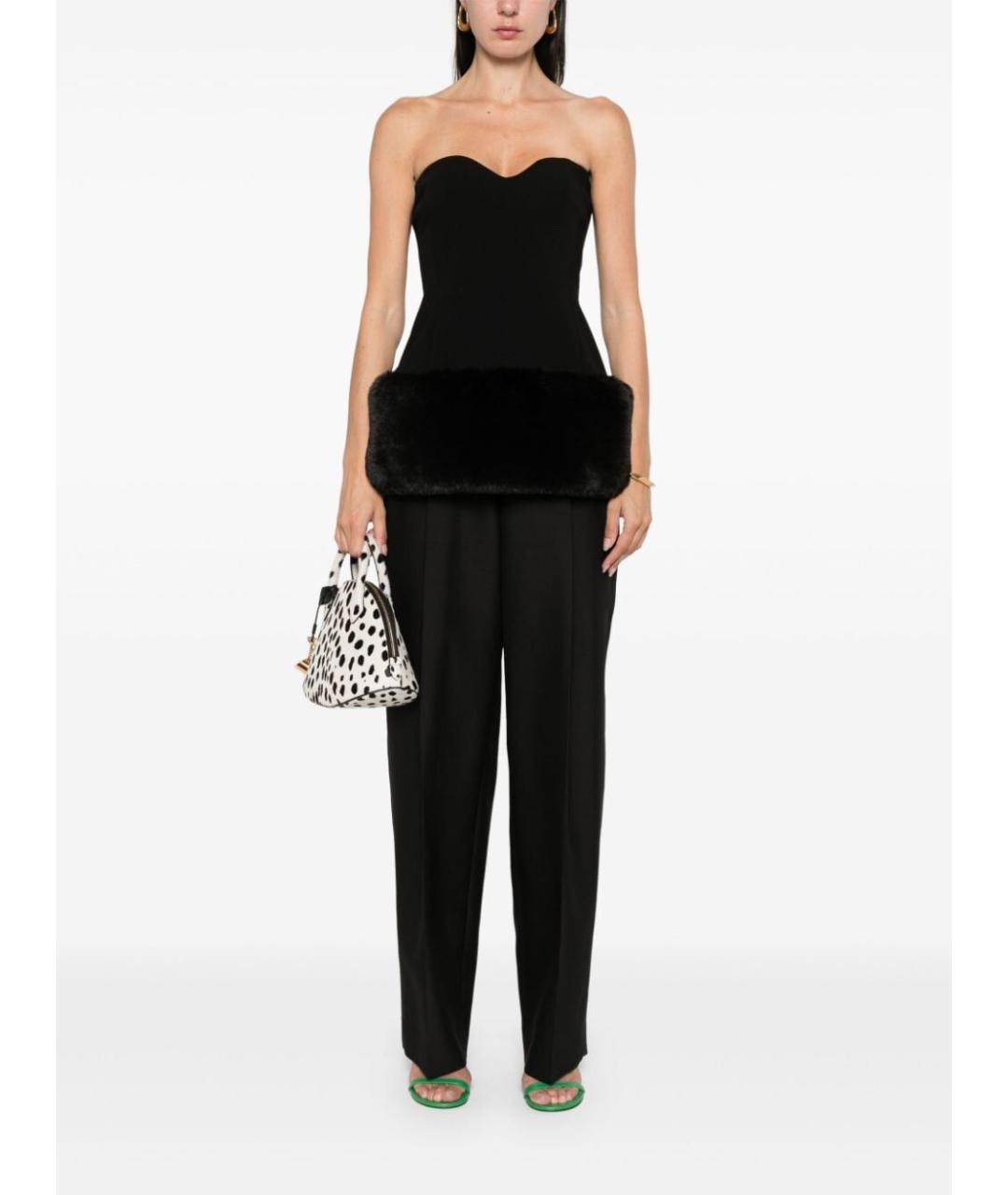 JACQUEMUS Черные шерстяные прямые брюки, фото 5