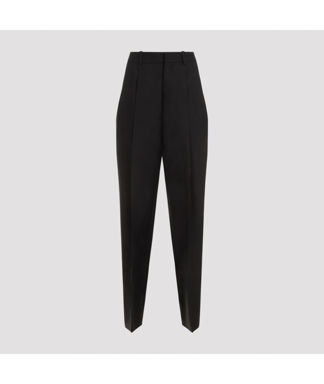 JACQUEMUS Черные шерстяные прямые брюки, фото 2