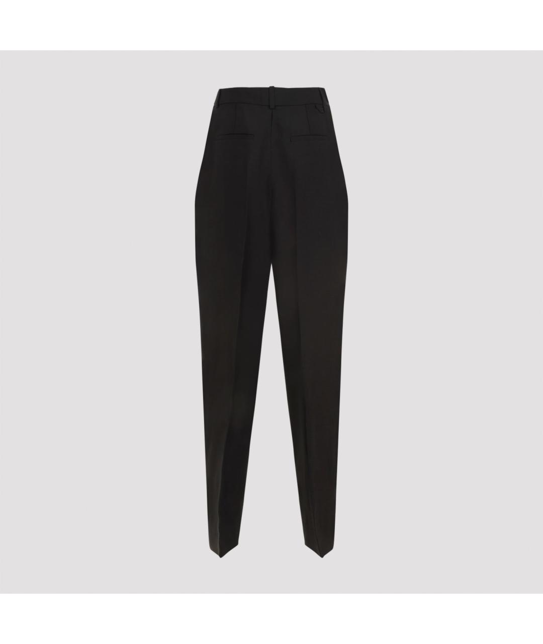 JACQUEMUS Черные шерстяные прямые брюки, фото 3