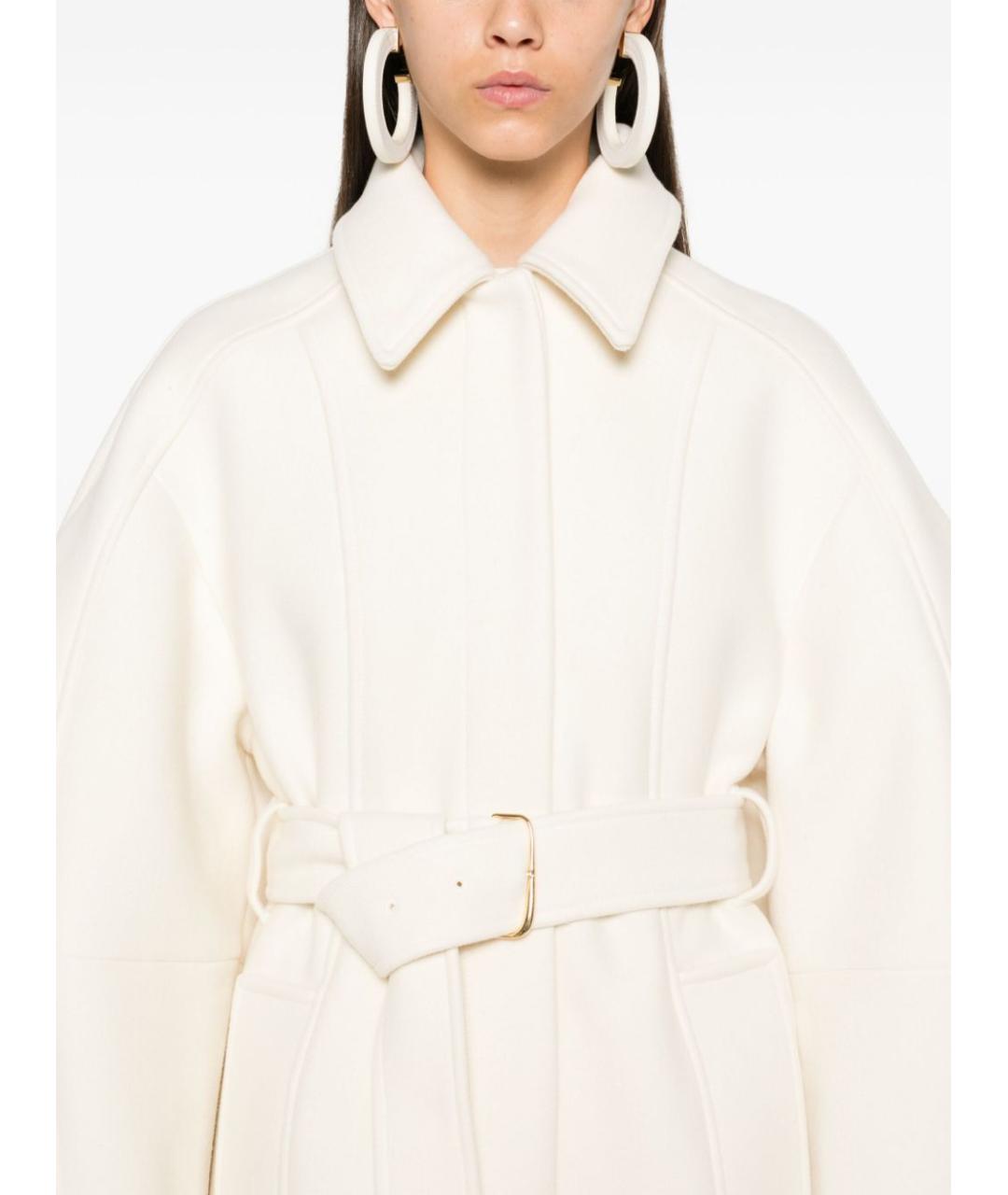 JACQUEMUS Бежевое шерстяное пальто, фото 2
