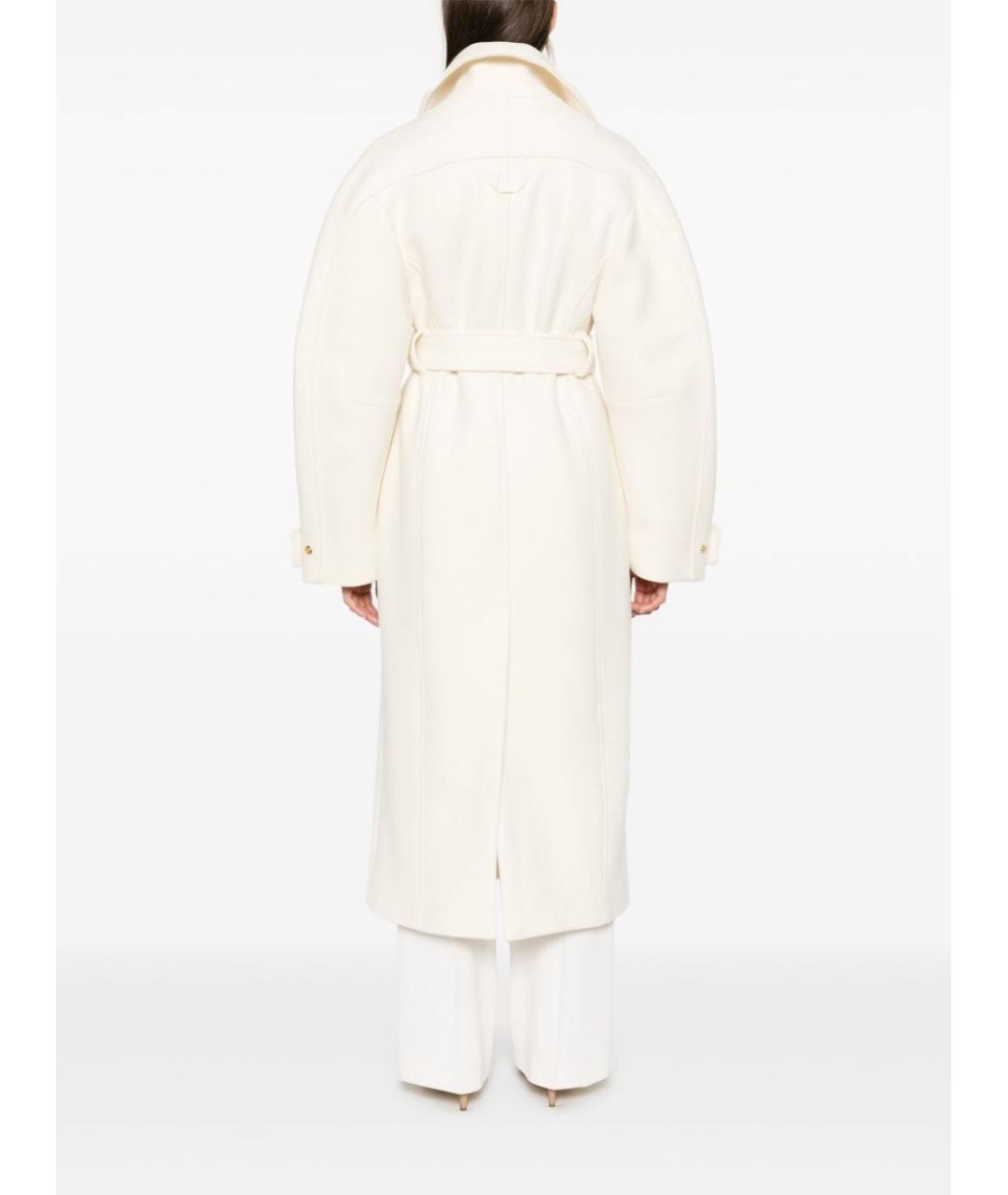 JACQUEMUS Бежевое шерстяное пальто, фото 5