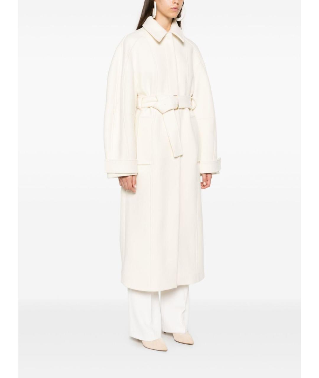 JACQUEMUS Бежевое шерстяное пальто, фото 4