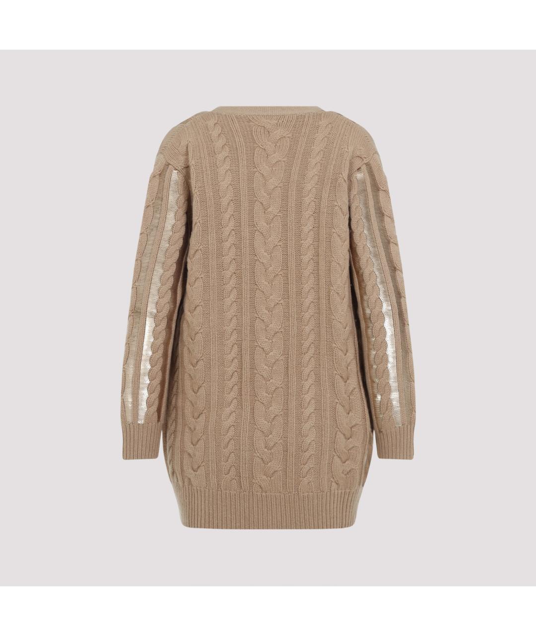 MAX MARA Бежевый кашемировый кардиган, фото 3