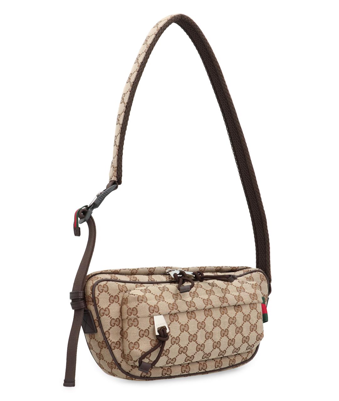 GUCCI Бежевая синтетическая сумка на плечо, фото 3