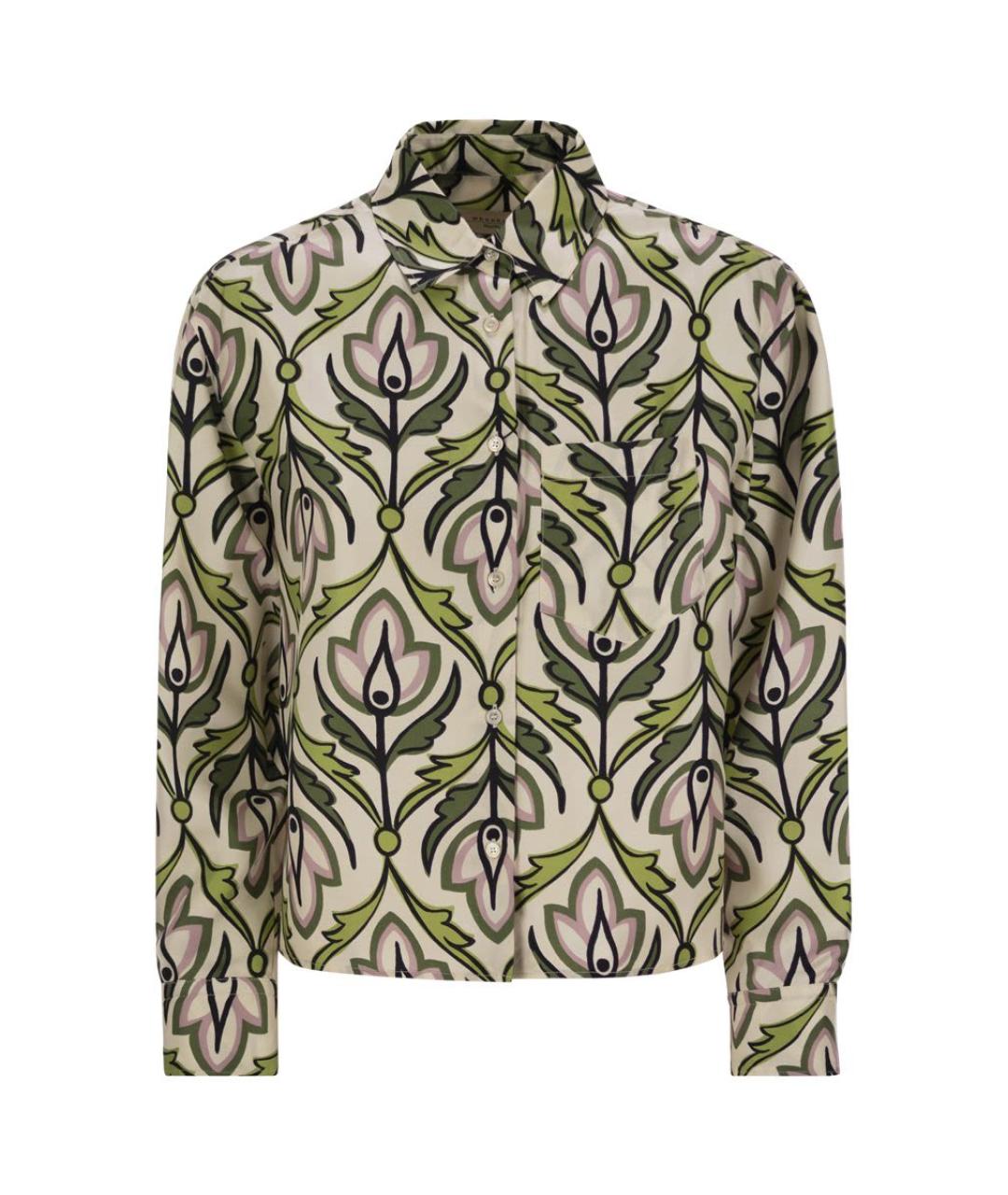 WEEKEND MAX MARA Мульти шелковая рубашка, фото 1