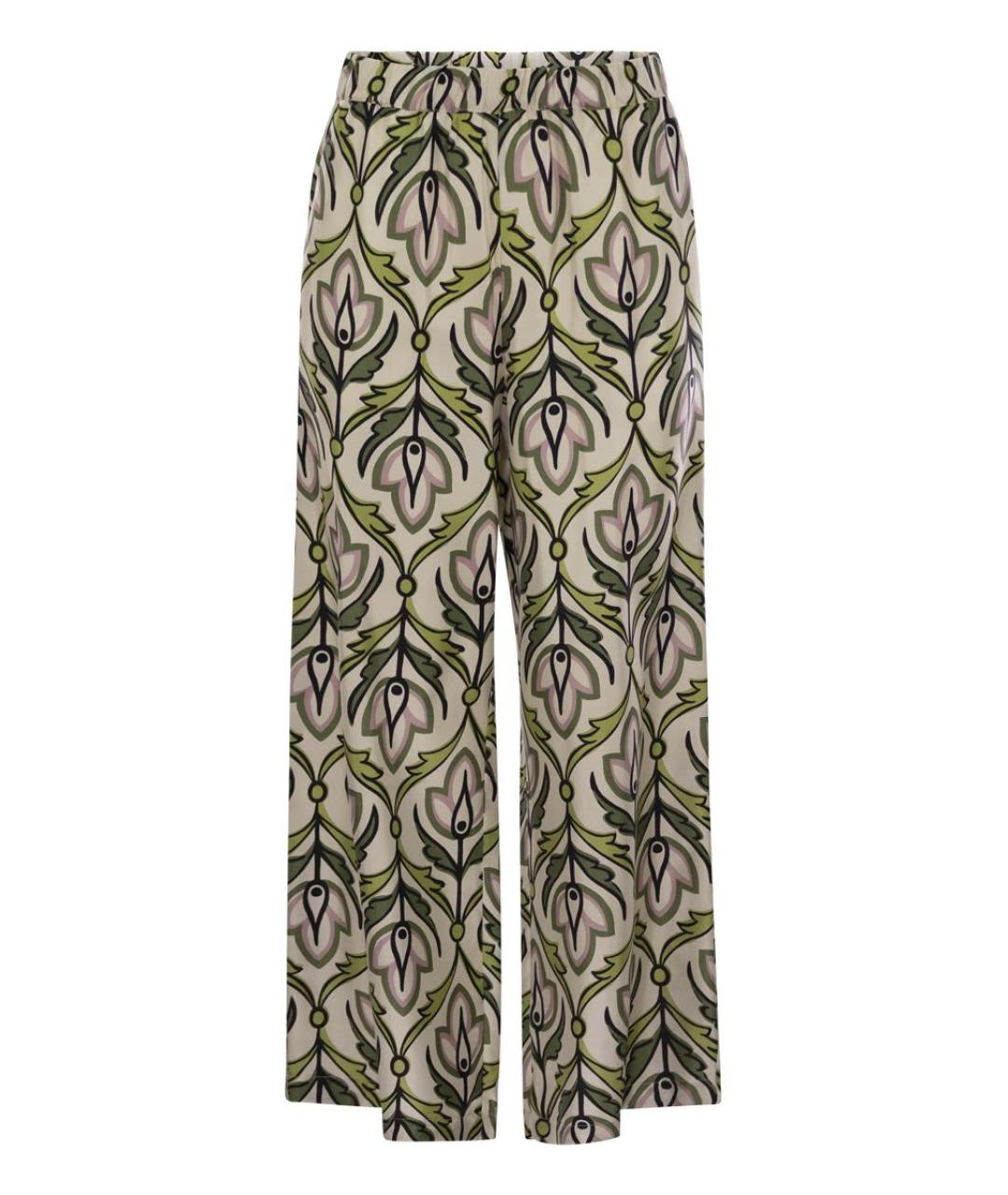 WEEKEND MAX MARA Мульти шелковые прямые брюки, фото 1