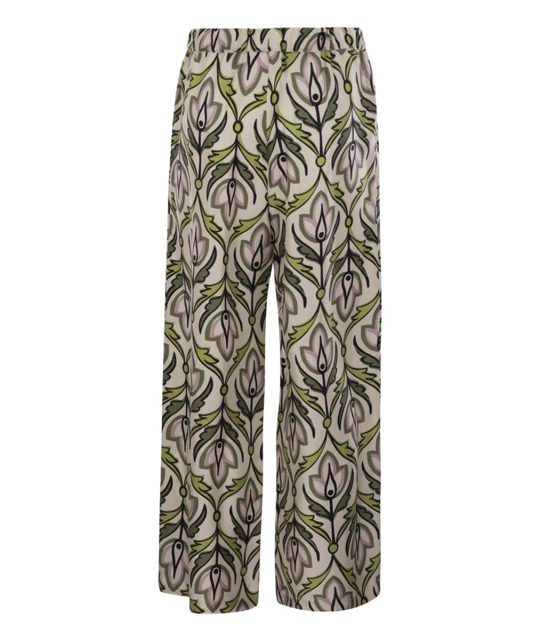 WEEKEND MAX MARA Мульти шелковые прямые брюки, фото 2