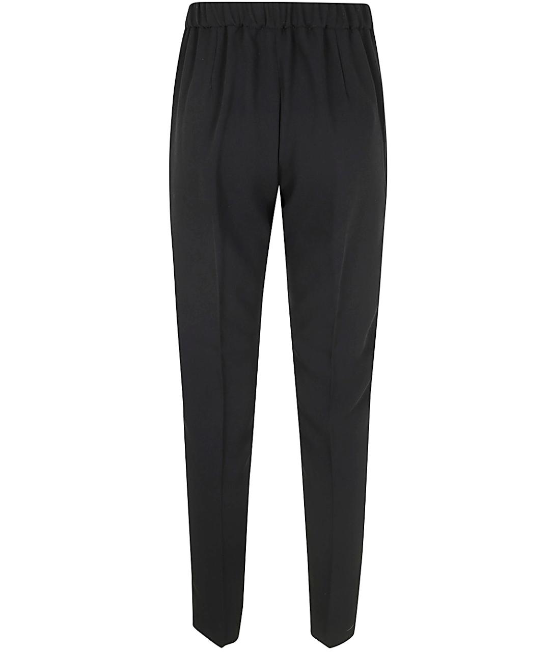 DRIES VAN NOTEN Черные полиэстеровые прямые брюки, фото 2