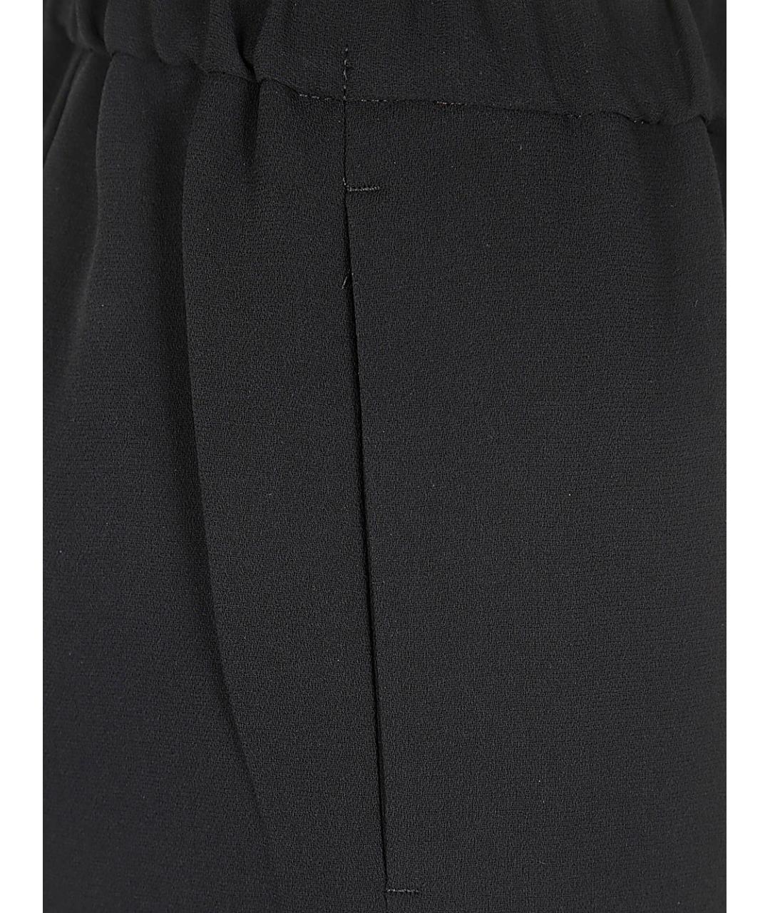 DRIES VAN NOTEN Черные полиэстеровые прямые брюки, фото 3