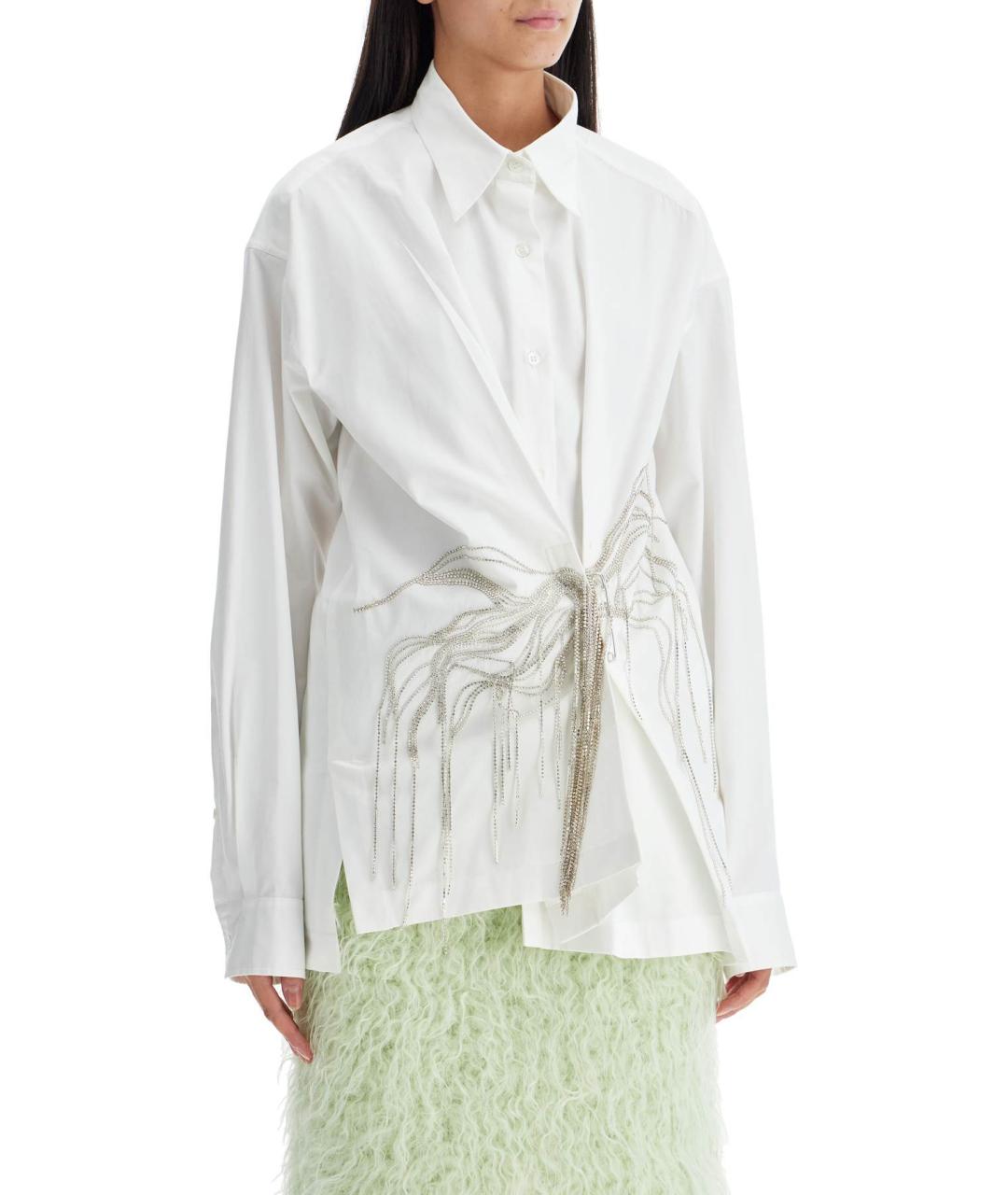 DRIES VAN NOTEN Белая хлопковая рубашка, фото 2