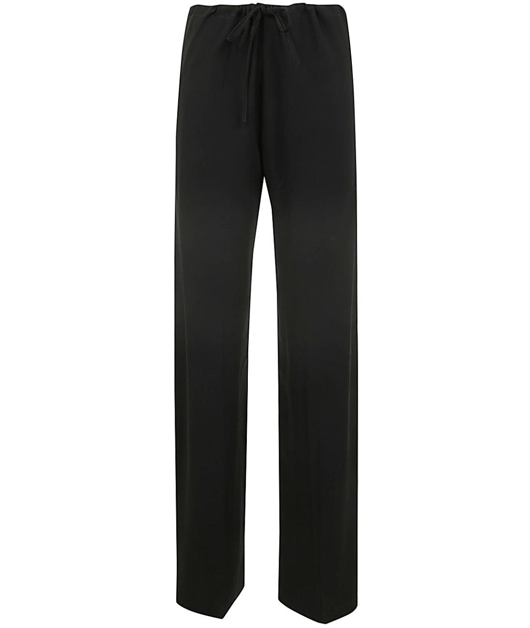 DRIES VAN NOTEN Черные вискозные прямые брюки, фото 1