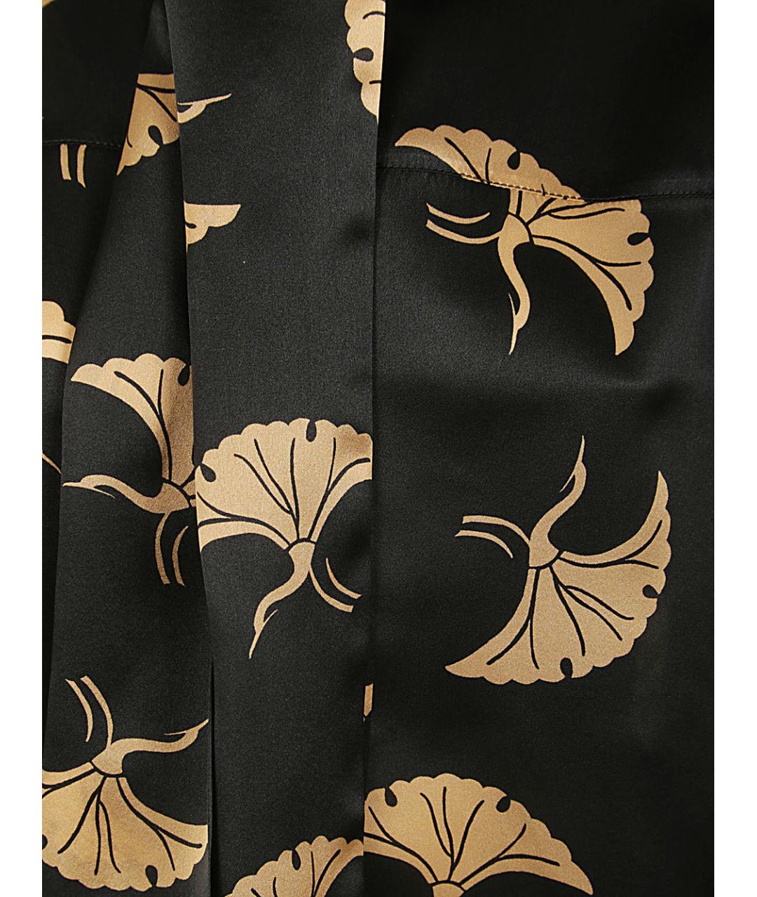 DRIES VAN NOTEN Черная шелковая рубашка, фото 3
