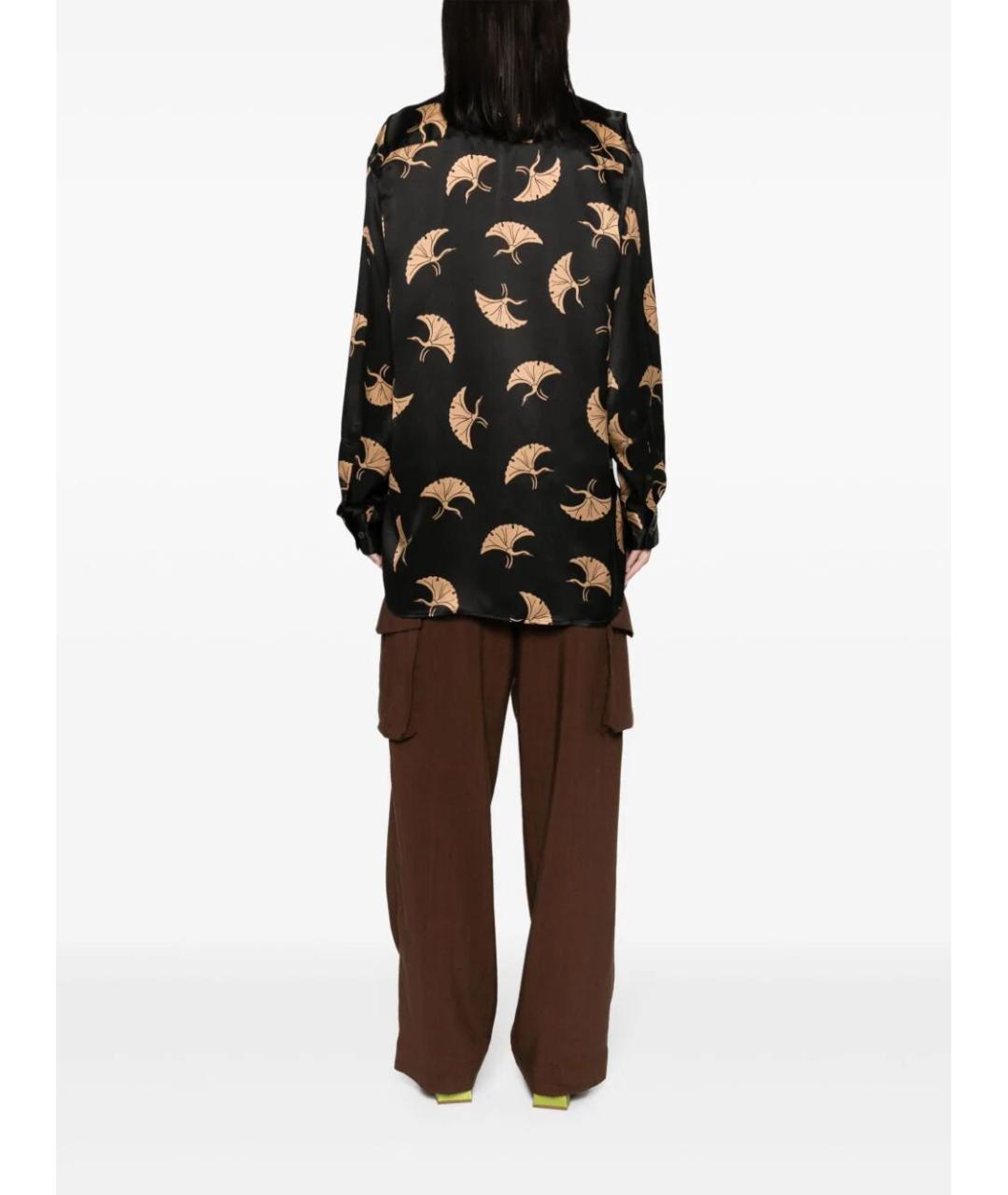 DRIES VAN NOTEN Черная шелковая рубашка, фото 5