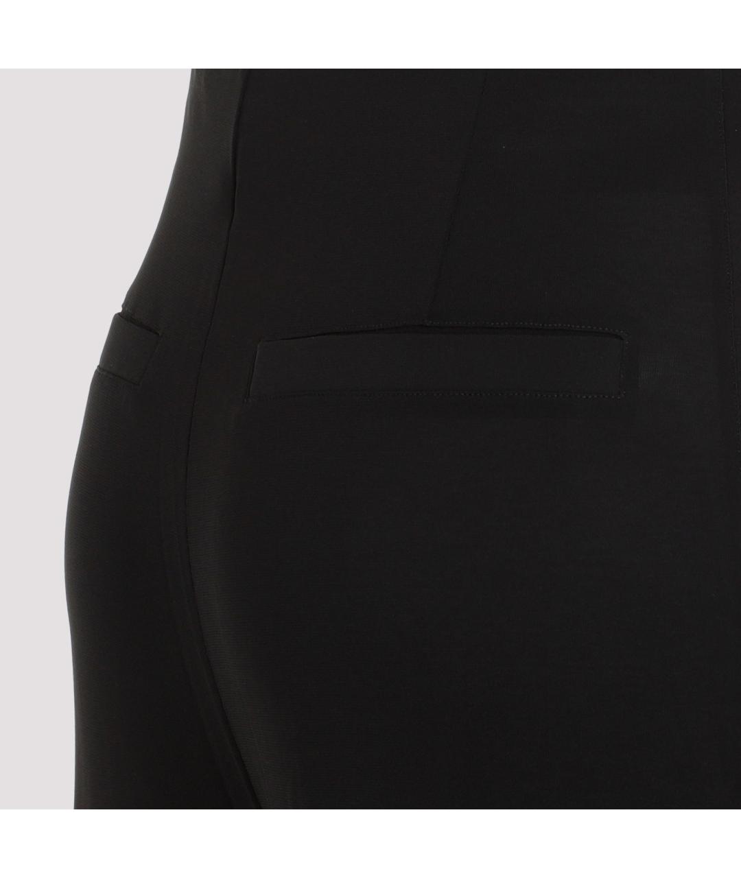 JACQUEMUS Черные ацетатные брюки широкие, фото 4