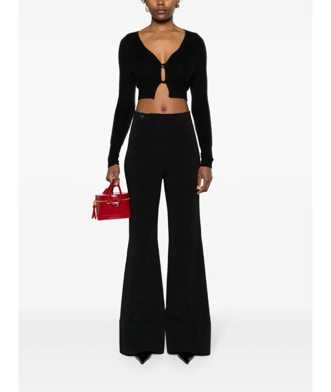 JACQUEMUS Черные ацетатные брюки широкие, фото 5