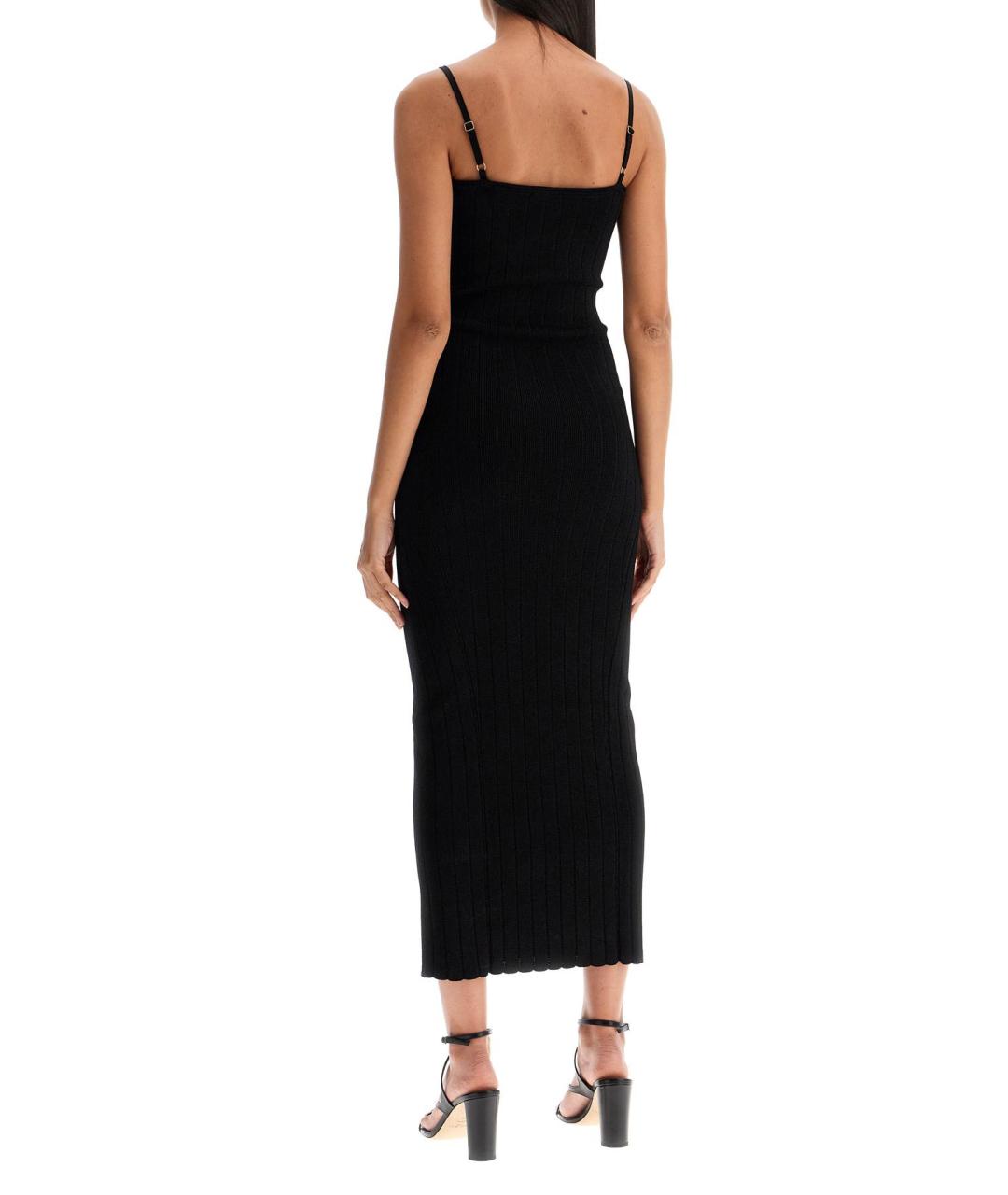 JACQUEMUS Черное вискозное повседневное платье, фото 3